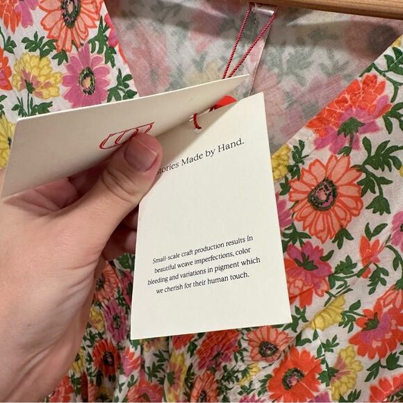 NWT Banjanan Pink Red Floral V Neck Maxi Dress Small - Picture 7 of 13